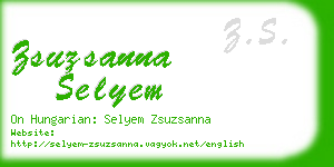 zsuzsanna selyem business card